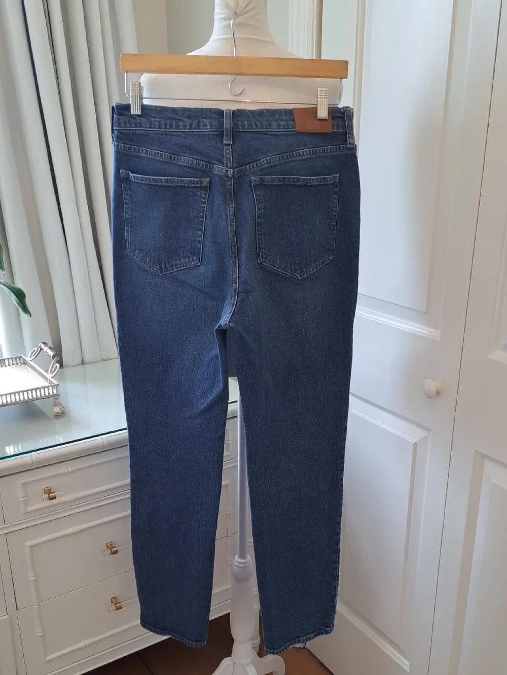 J.Crew Womens Full Length Classic Straight Medium‎ Stretch Wash Jeans S-29